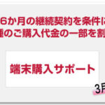 ドコモ端末購入サポート機種３月